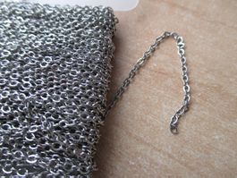 GLIEDERKETTE METALFARBEN 10 METER AM STÜCK FABRIKNEU