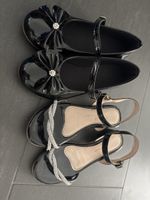 Lot de deux paires de chaussures noires pour fille