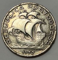 10 Escudos - Zweite Republik - Portugal - 1955 (Silber .680)
