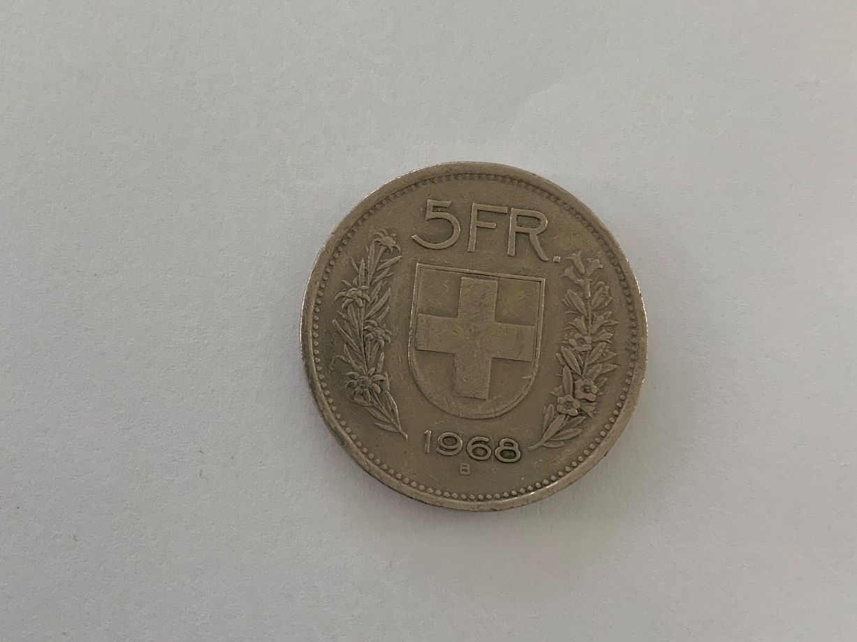 Tutti le monete: 5-Fränkler 1968 b – Usato da Sempach Station venduto da blackhors