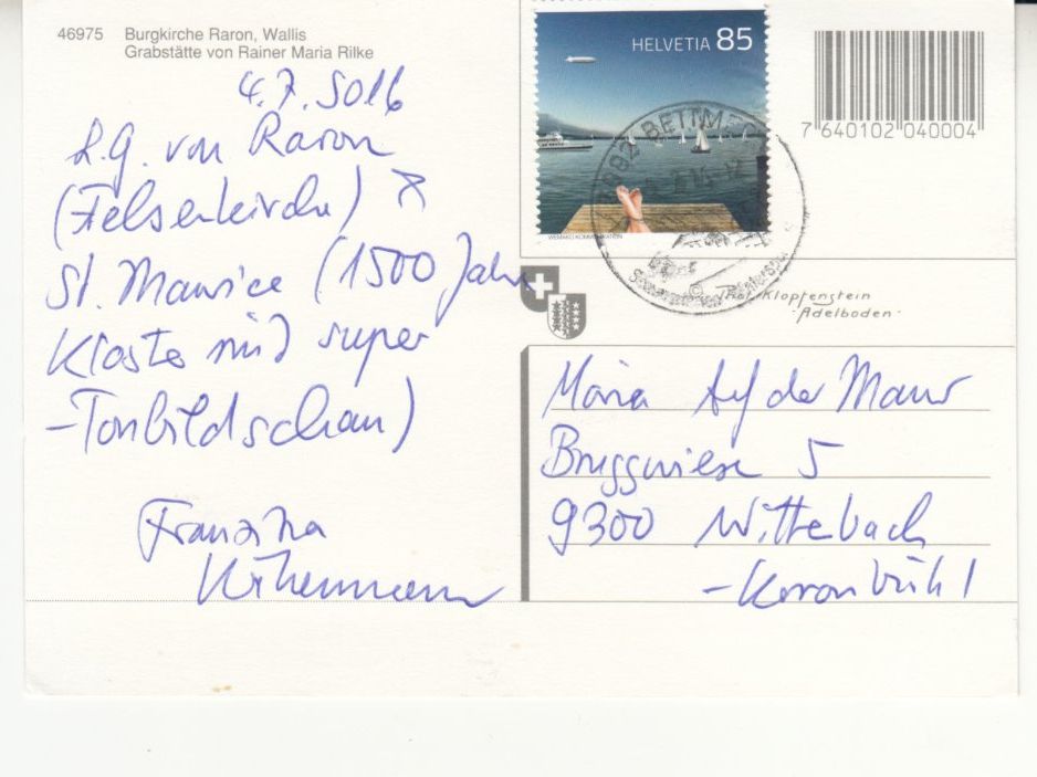 Ansichtskarten: Raron 2016 – Gebraucht aus Bürglen TG von StampGraf 1