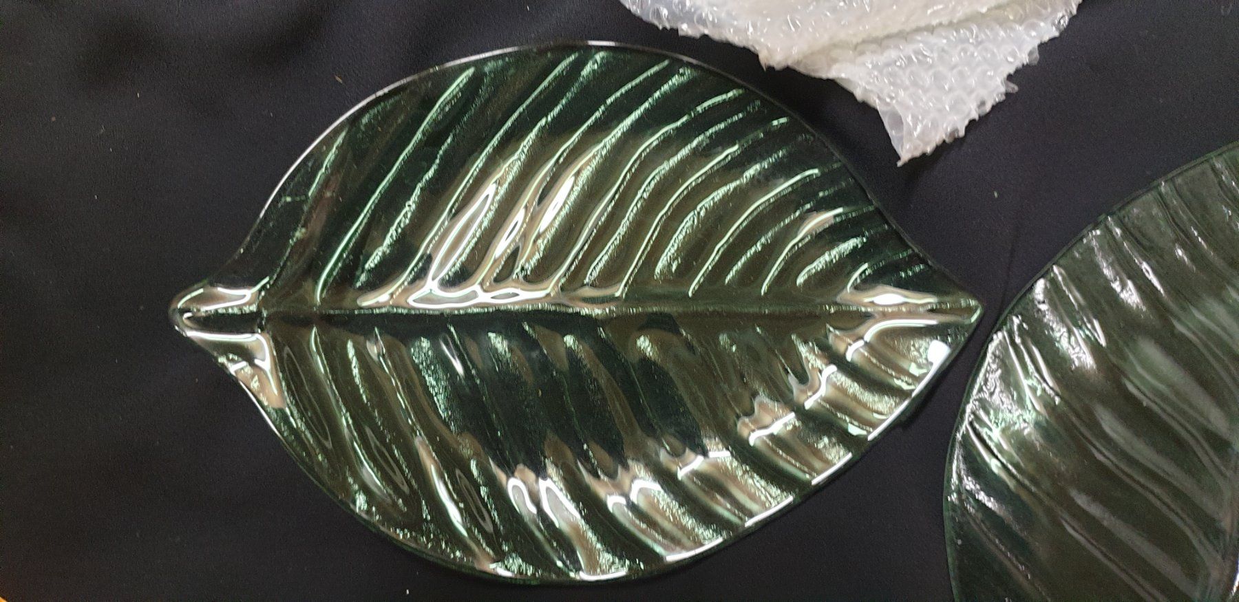 Teller: Glasteller Blatt – Neu (gemäss Beschreibung) aus Wildhaus von enzian66 1