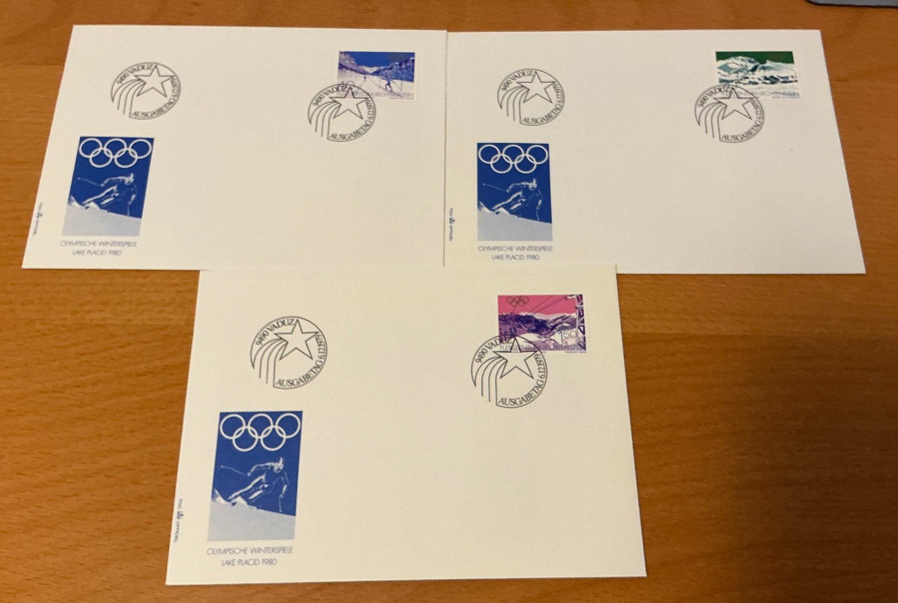 Alle Briefmarken: FDC Liechtenstein Satz Olympia 1980 – Gebraucht aus Koblenz von Markenhimmel