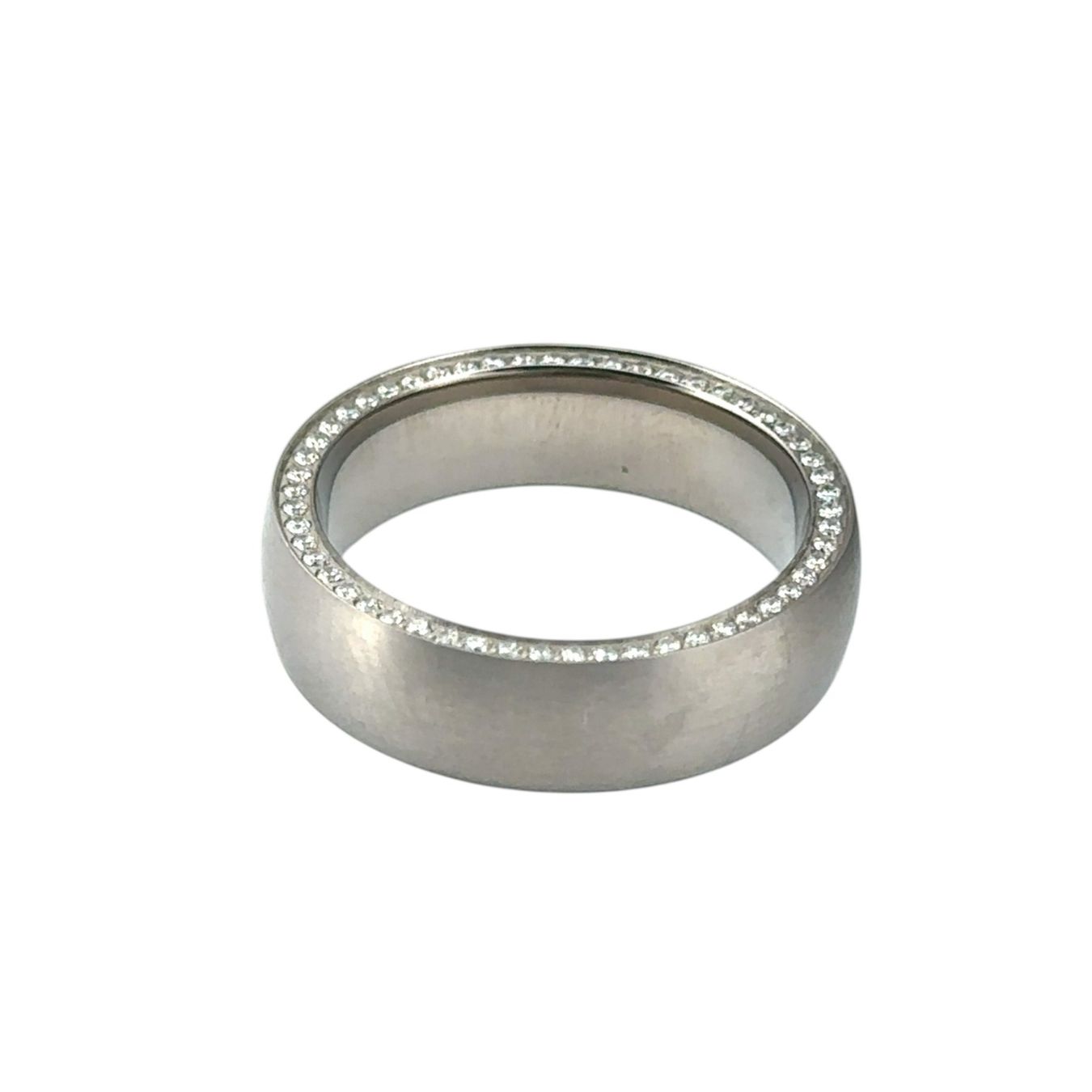 Olga Ribler Ringe: 6 mm breiter Ring Titanium mit Zirkonia Grösse 56 – Neu (gemäss Beschreibung) aus Luzern von Schmuckoutlet 5