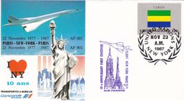 Sonderflug Air France CONCORDE New York - Paris 1987, ab UNO