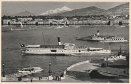 Geneve mit Dampfschiffen