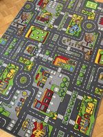 Kinder-Spielteppich mit Strassenmotiv, 200 × 138 cm - neu!