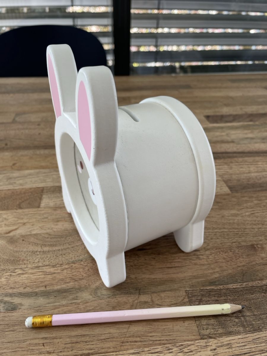 Salvadanai: Sparbüchse Janod Hase Holz Weiss – Usato da Zürich venduto da ricflix 1