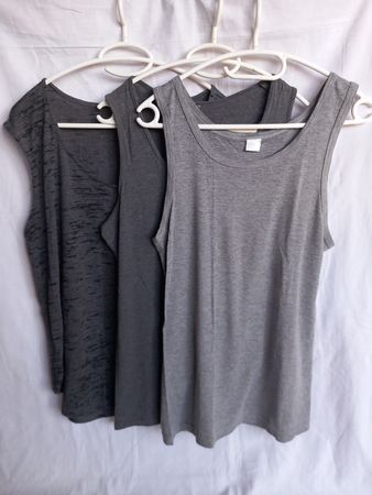Lot de 3 débardeurs gris Taille M