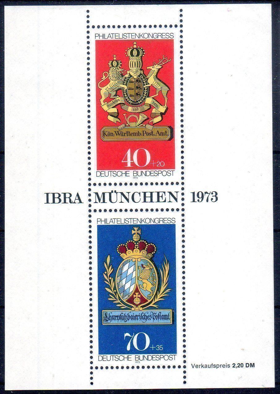 Tutti i francobolli: BRD 1973 IBRA MÜNCHEN BLOCK ** POSTFRISCH ** - P222 – Usato da Losone venduto da EM2019