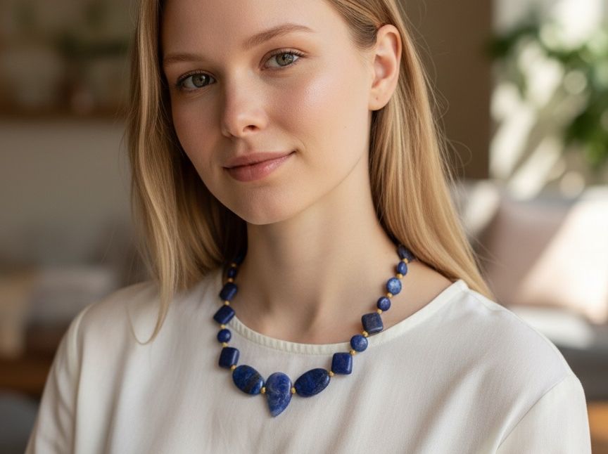 Colliers: Lapislazuli, Sodalit Kette Unikat NEU – Neuf avec emballage d'origine à Basel par Chili007 5