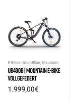 MTB  E-Bike Vollgefedert UB400B 27,5 " *NEU UND OVP*