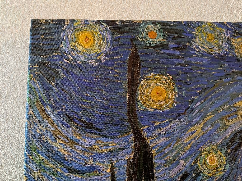 Dipinti: La Nuit étoilée tableau sur toile Van Gogh – Usato da Renens VD venduto da Moussly 1