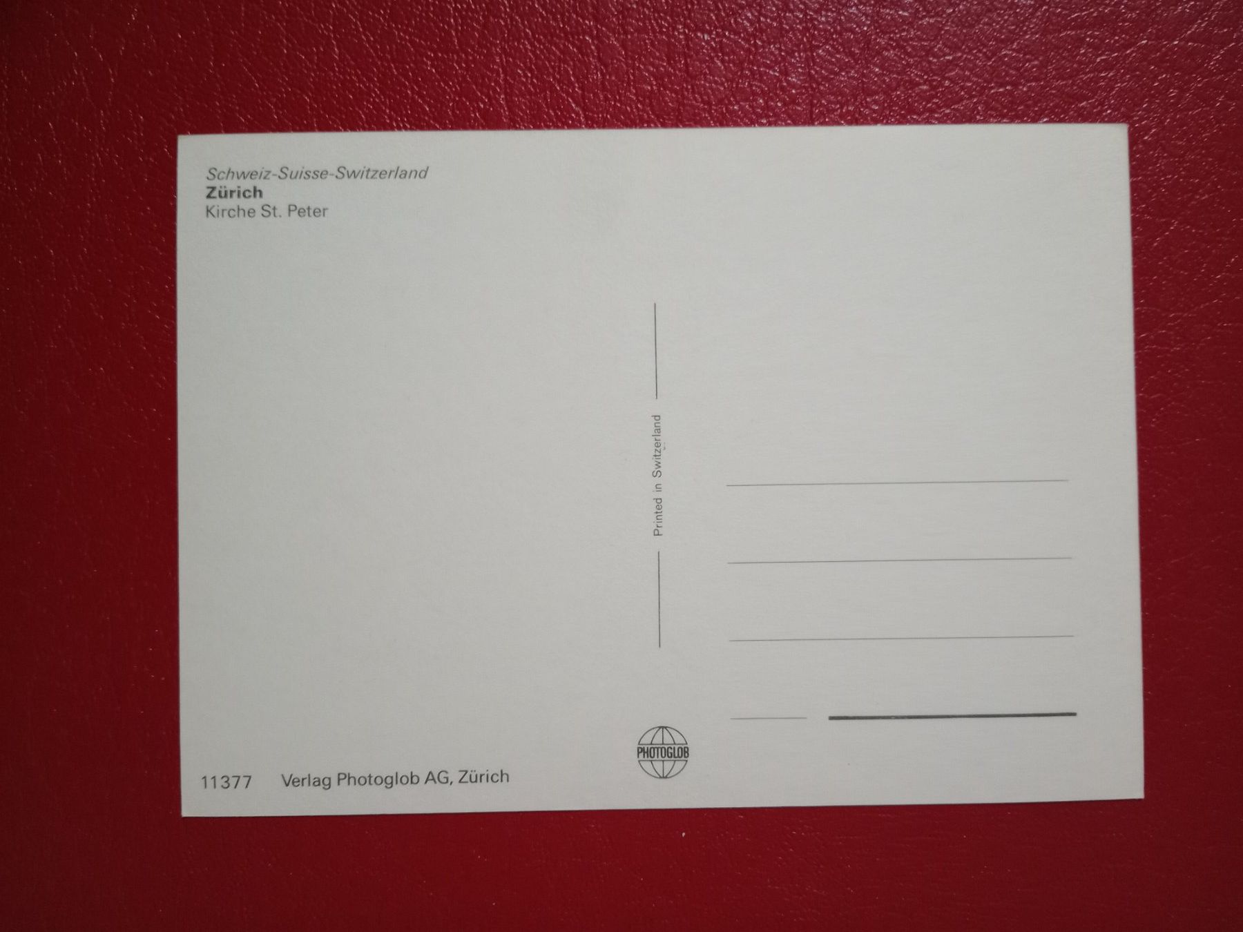 Ansichtskarten: Zürich St.Peter Kirche – Gebraucht aus Küttigen von Melisch1000 1