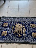 Wandteppich Thailand blau mit Elefanten