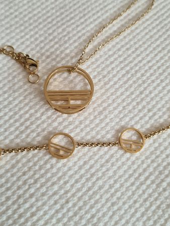 tommy hilfiger set Kette + Armband Goldfarben  Neuwertig