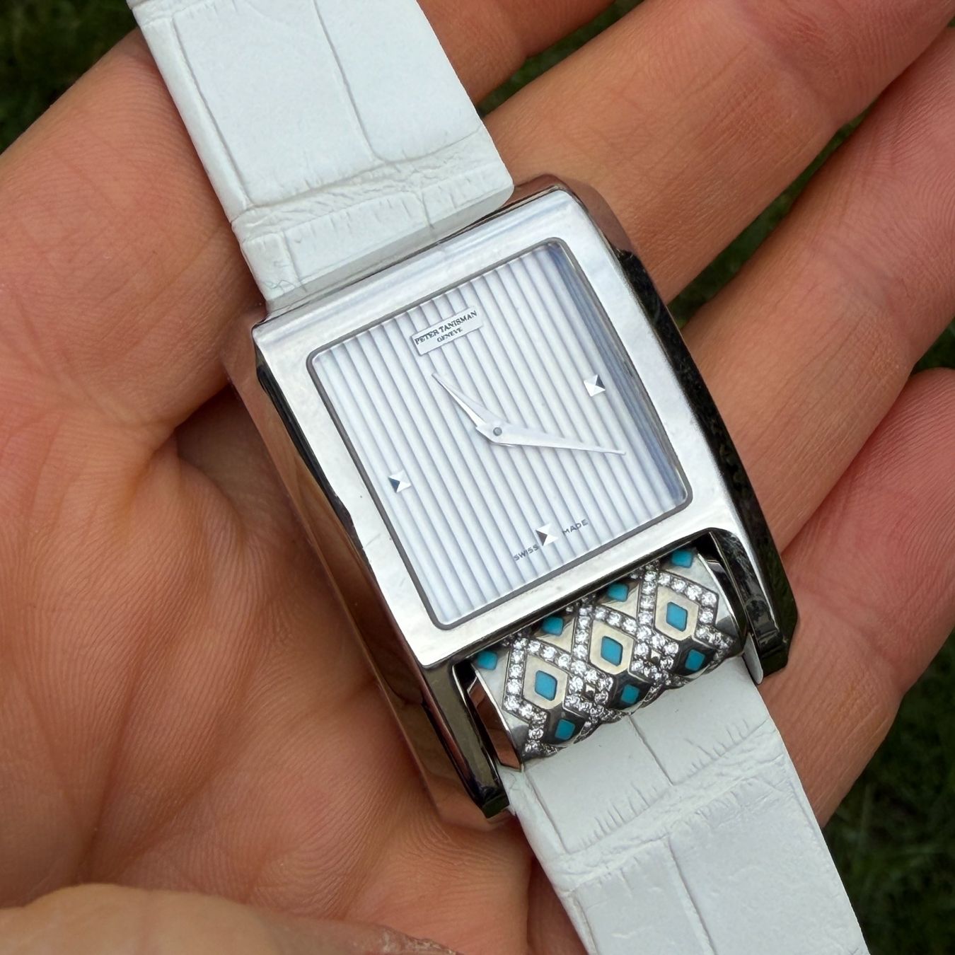 Orologi: PETER TANISMAN Geneve "Carousel" Diamonds Turquoise Watch – Usato da Vésenaz venduto da Grailium 8