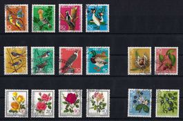 Pro Juventute Sätze 1970-1973 Katalog-Nr. J232-J247, gest.