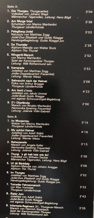 Dischi in vinile: Volkstümlicher Thurgau (LP) – Usato da Grüningen venduto da azulmarron 2