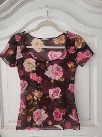 T-Shirt Dolce & Gabbana Rosenmuster Grösse M Zustand gut