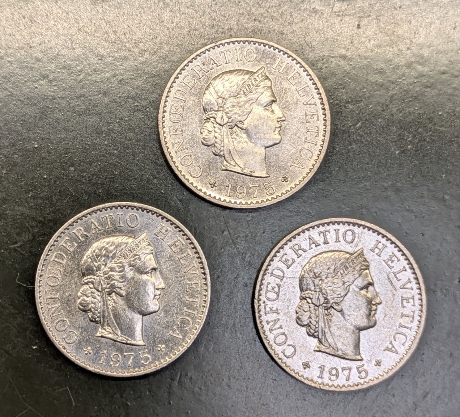 Tutti le monete: 3 x 5 Rappen 1975 vz – Usato da Zetzwil venduto da Spitz70