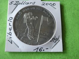 Liberia 2000, 5 Dollars  Sondermünze  stgl.