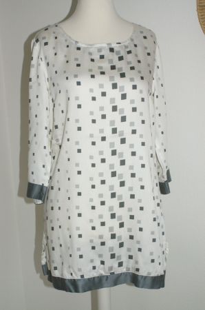 schöne Tunika, 3/4 Arm von Alba Moda, Gr 36 in offwhite/grau