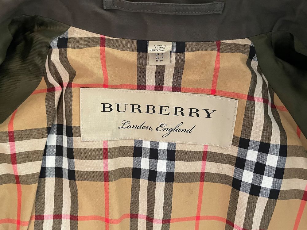 Burberry Collegiate Stripe Cotton Gabardine Trench Coat Khak Kaufen auf Ricardo