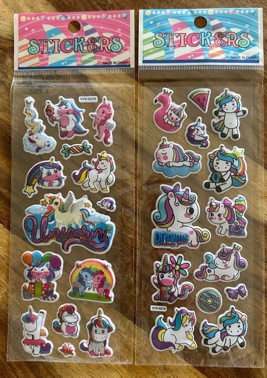 Sticker: 2x Sticker Einhorn – Nuovo e nell'imballaggio originale da Geneve venduto da jua_b7nb