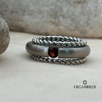 Ring-Set aus 3 Ringen – Edelstahl –Grösse 54