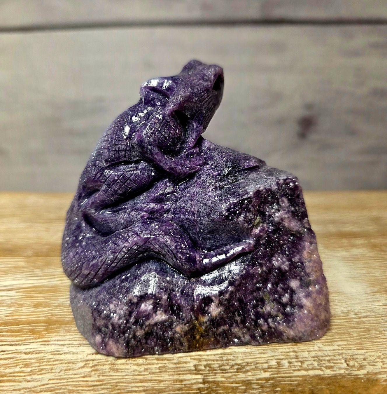 Mineralien & Heilsteine: Lepidolith Eidechse 377g – Neu und originalverpackt aus Matzingen von Shay_Crystalz 1