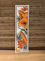 Lesezeichen gestickt, Fuchs