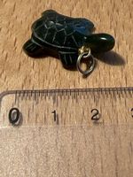 Miniature Carved Green Stone Turtle Charm