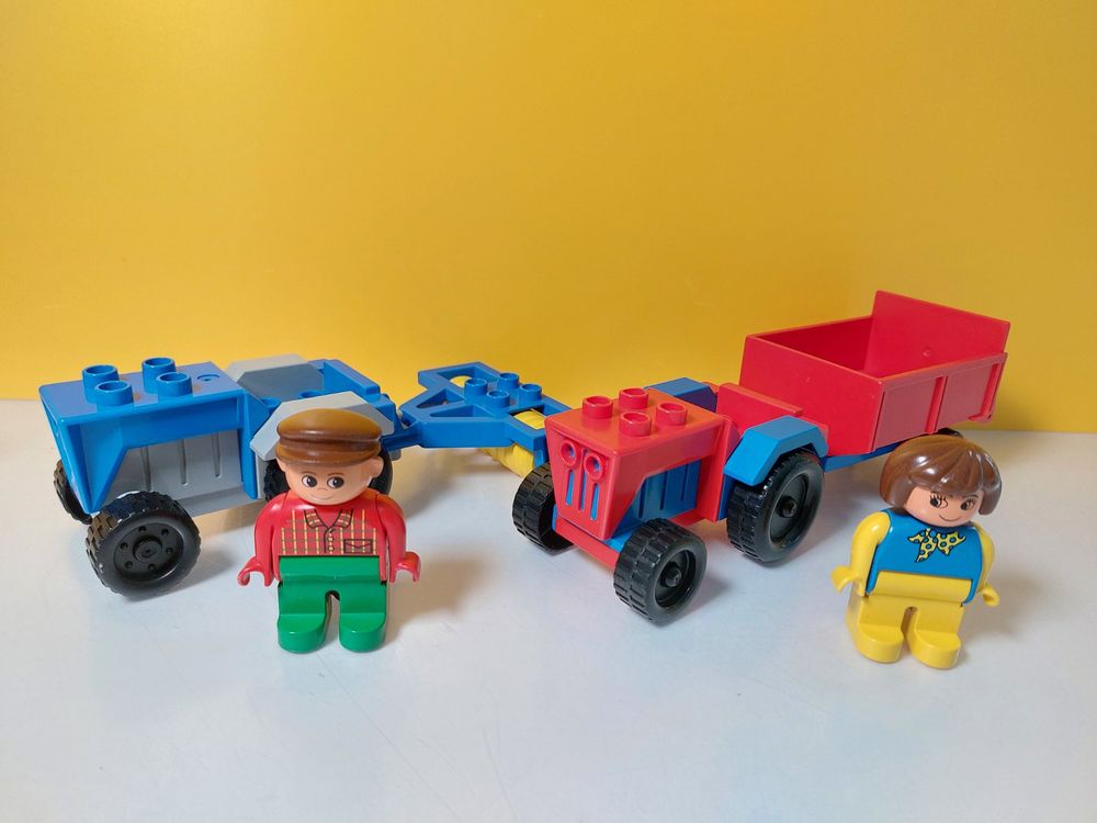 LEGO DUPLO 2x Traktor mit Anhänger (Usato) a per CHF 26