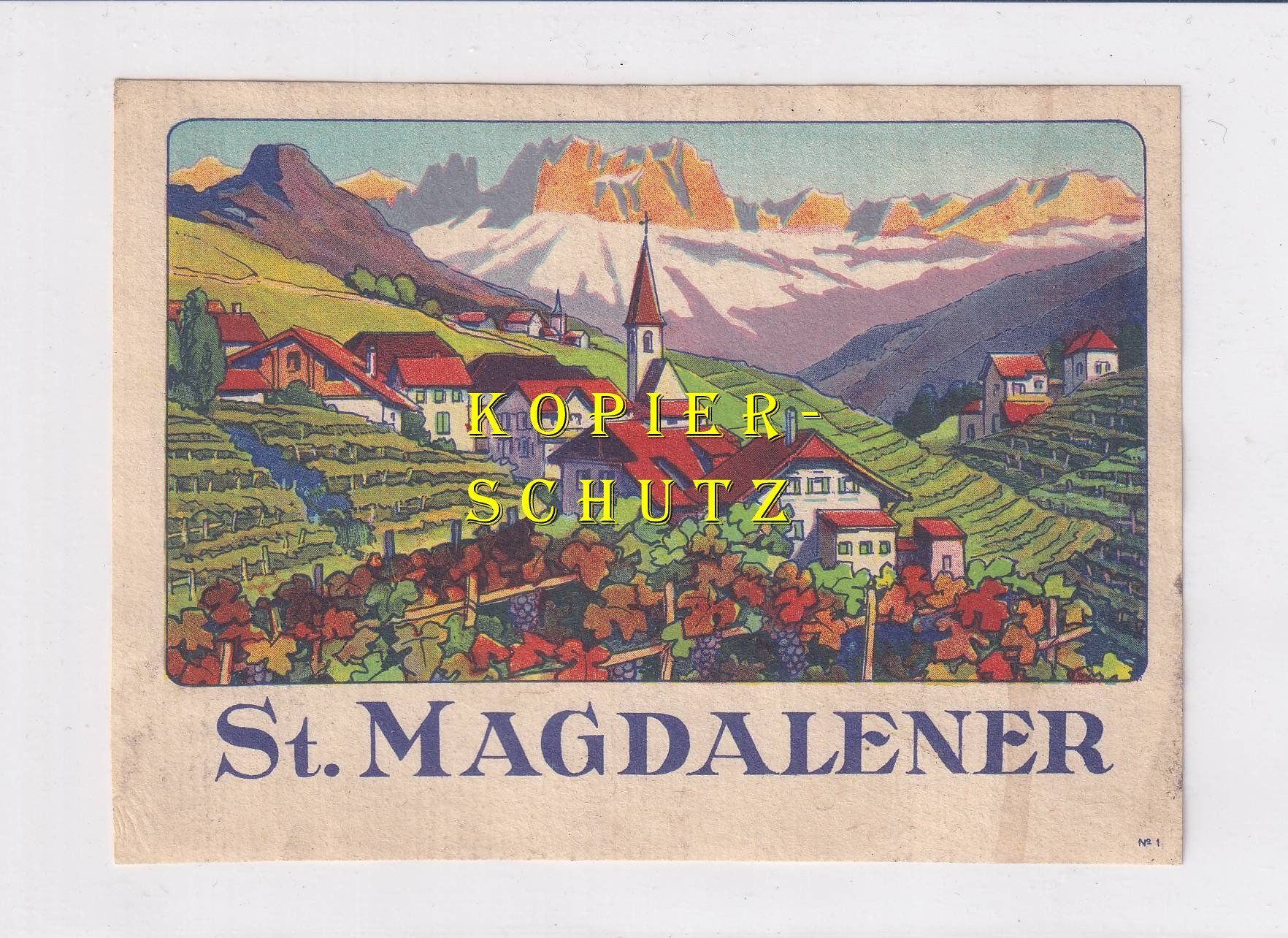 Carta: Etikette - St. Magdalener /bd – Usato da Hombrechtikon venduto da Rudolf07