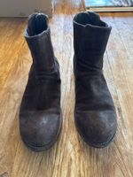 Stiefeletten Wildleder braun mit Reissverschluss gebraucht