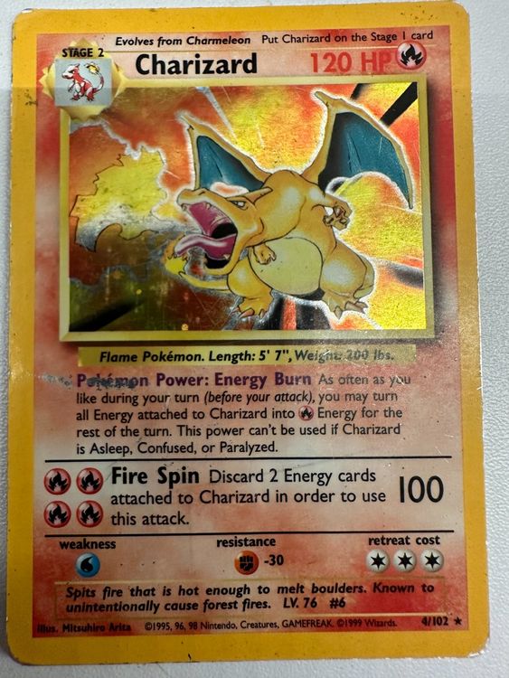 Pokémon Charizard Holo Foil - Base Set - HP (Gebraucht) in Echandens ...