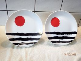 2 Porzellanteller, Designer Collec., Roy Midwinter, England