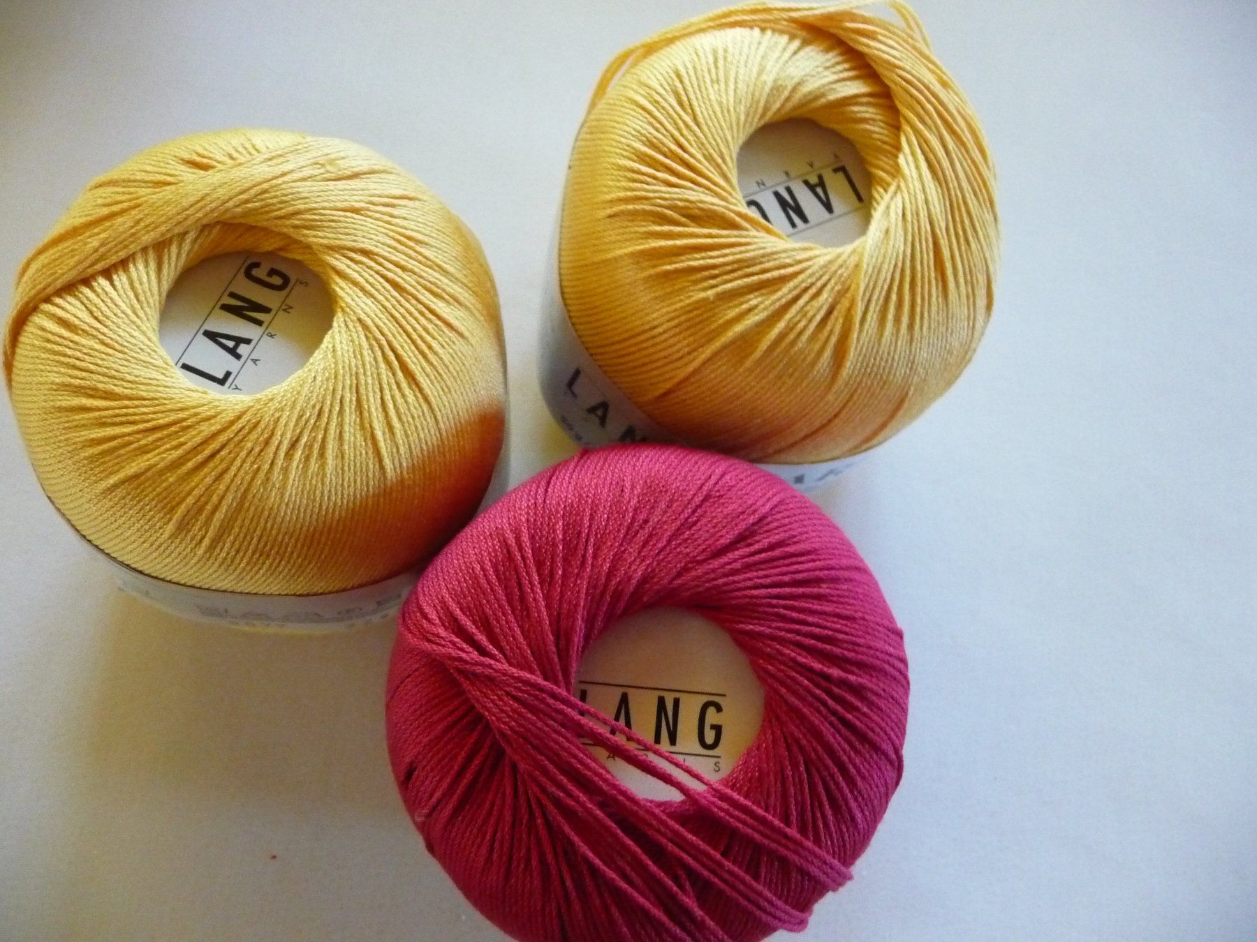 Lang Yarns Lana: 3 Knäuel Marisa Baumwolle neu – Nuovo (secondo la descrizione) da Kirchberg BE venduto da lavendel02