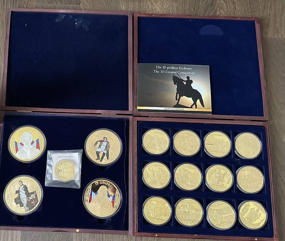 Medaillen: 16 Gilded Copper Commemorative Medals  Napoleon – Gebraucht aus Chêne-Bougeries von joe_7r2q