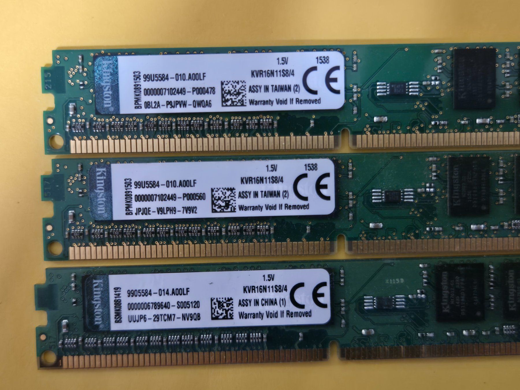 Kingston Memory / RAM: Kingston  3x4GB  KVR16N11S8/4 – Gebraucht aus Roggwil BE von GLDANI 1