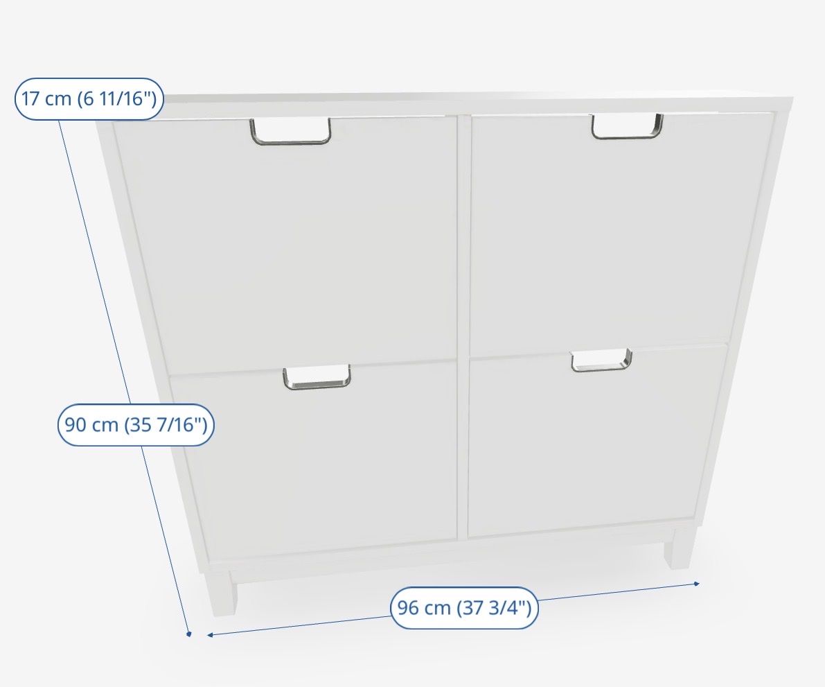 Schränke: Schuhschrank von Ikea, weiss, 4 Fächer – Gebraucht aus Domat/Ems von 7013Carrera 2