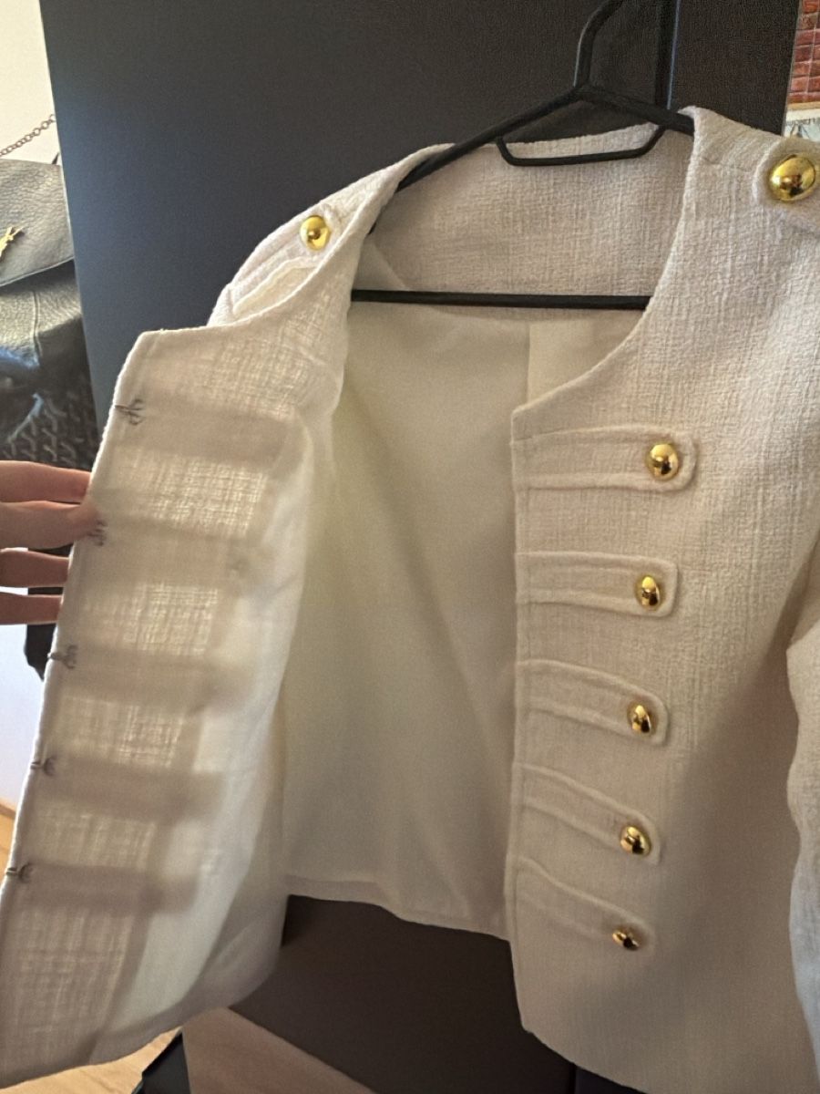 Giacche: White Tweed Jacket with Gold Buttons – Nuovo (secondo la descrizione) da Hausen AG venduto da nik_9sg2 2