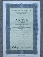 Gebrüder Sulzer Aktie Nr.25842  von 1943