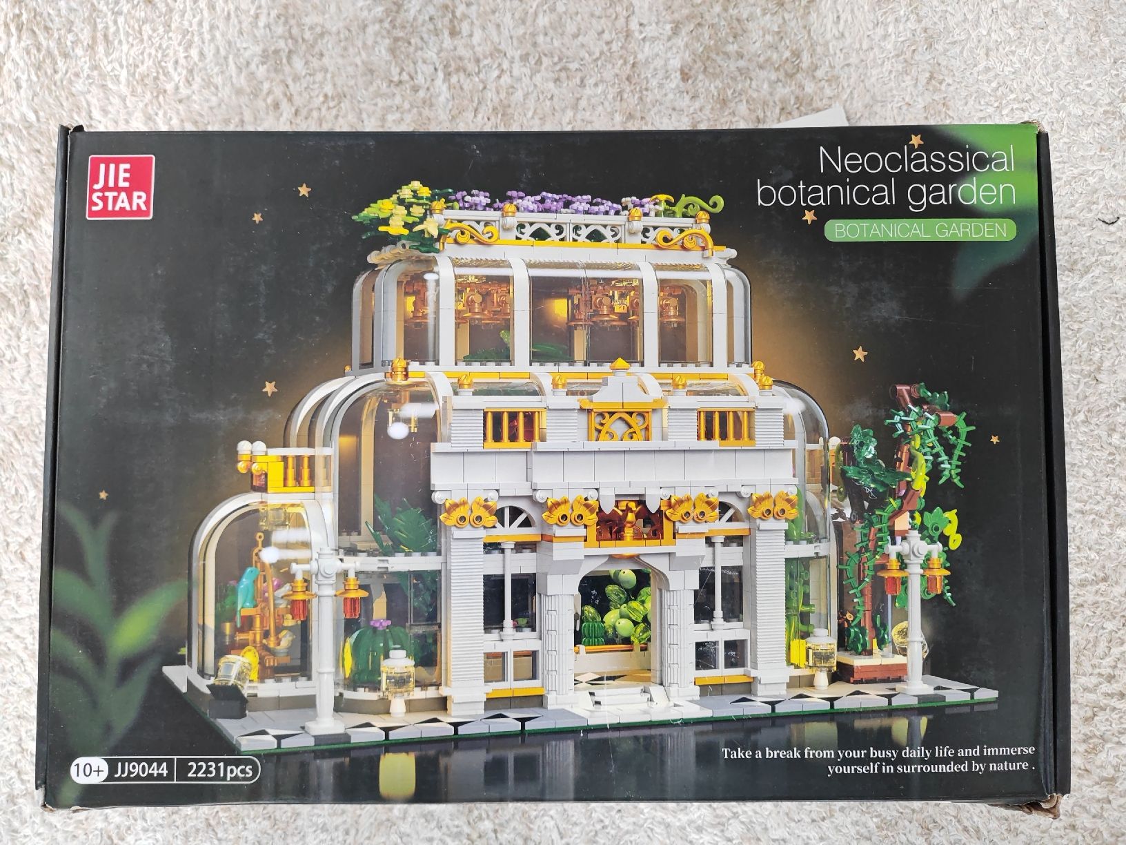 Kit di costruzioni: JIE STAR Neoclassical Botanical Garden Modular Building Set – Nuovo e nell'imballaggio originale da Schindellegi venduto da Deladelsen