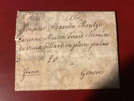 1836 Faltbrief mit Inhalt Stabstempel Chur - Geneve Balken