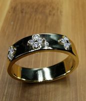 Bague argent avec diamant moissanite 0,096 ct certifié GRA