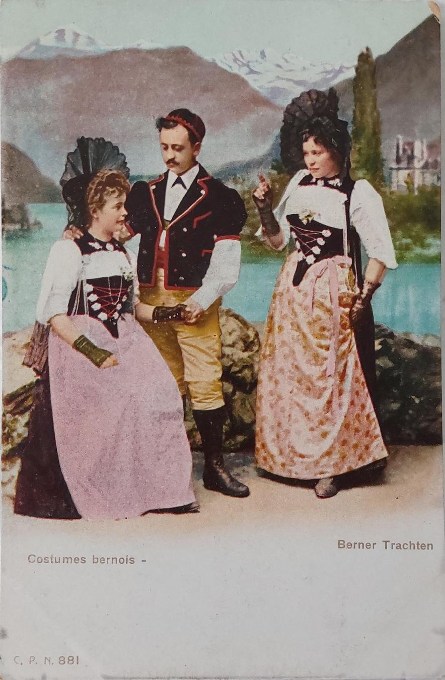 Cartoline postali: Berner Trachten - Costumes Bernois – Usato da Delémont venduto da Domdom1
