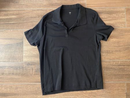 C&A Polo-Shirt / Bluse aus Baumwolle schwarz Gr. L