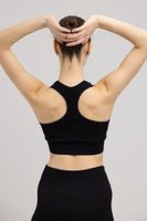 Damen SportBH Support Nahtlos Schwarz TOP XL Fitness YAKWARY